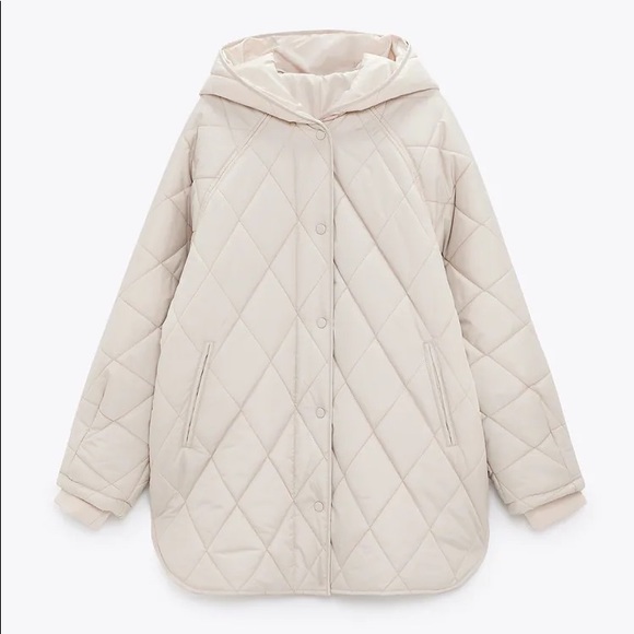 LAST 1!🔥ZARA OVERSIZED QUILTED PUFFER WATER REPELLENT COAT - Picture 16 of 16